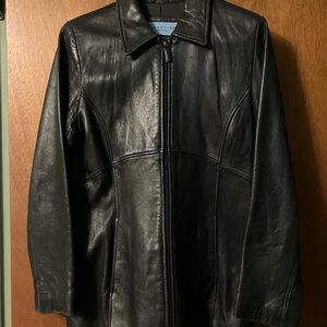Kenneth Cole Black Leather Jacket